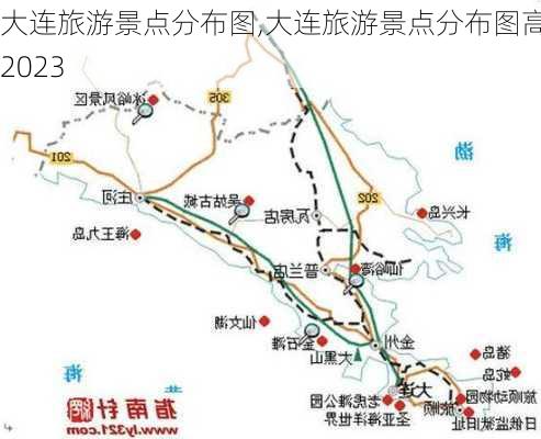 大连旅游景点分布图,大连旅游景点分布图高清2023