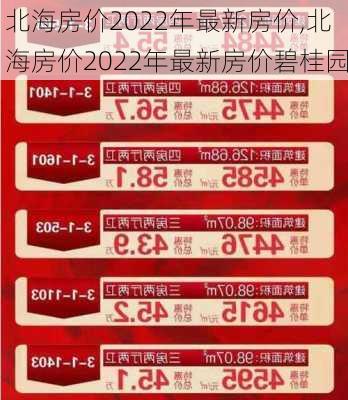 北海房价2022年最新房价,北海房价2022年最新房价碧桂园-第2张图片-小艾出游网