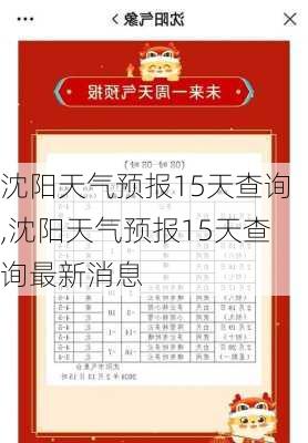 沈阳天气预报15天查询,沈阳天气预报15天查询最新消息-第2张图片-小艾出游网