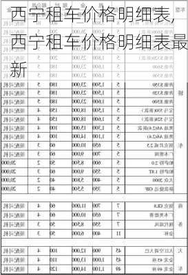 西宁租车价格明细表,西宁租车价格明细表最新-第2张图片-小艾出游网