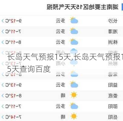 长岛天气预报15天,长岛天气预报15天查询百度-第2张图片-小艾出游网