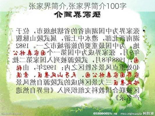 张家界简介,张家界简介100字-第3张图片-小艾出游网