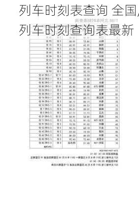 列车时刻表查询 全国,列车时刻查询表最新