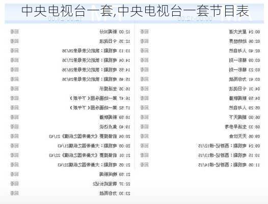 中央电视台一套,中央电视台一套节目表-第3张图片-小艾出游网