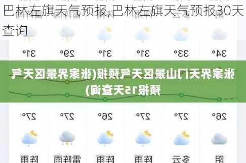 巴林左旗天气预报,巴林左旗天气预报30天查询-第1张图片-小艾出游网