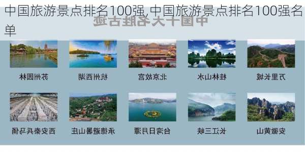 中国旅游景点排名100强,中国旅游景点排名100强名单