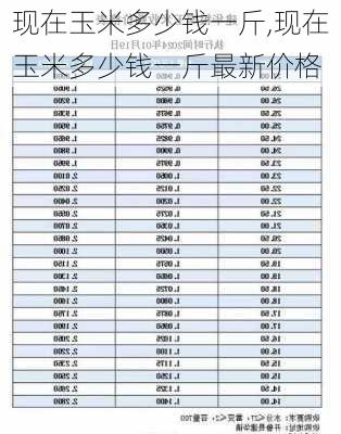 现在玉米多少钱一斤,现在玉米多少钱一斤最新价格-第1张图片-小艾出游网