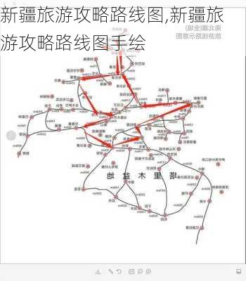 新疆旅游攻略路线图,新疆旅游攻略路线图手绘