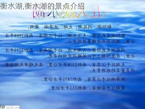 衡水湖,衡水湖的景点介绍