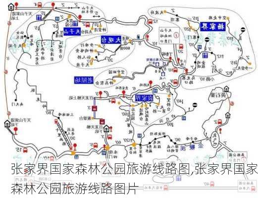 张家界国家森林公园旅游线路图,张家界国家森林公园旅游线路图片-第1张图片-小艾出游网