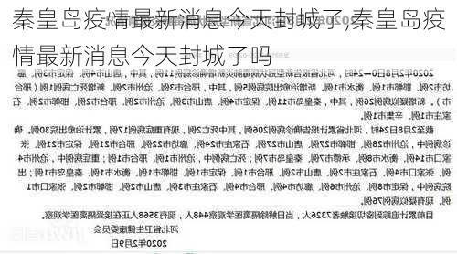 秦皇岛疫情最新消息今天封城了,秦皇岛疫情最新消息今天封城了吗-第2张图片-小艾出游网