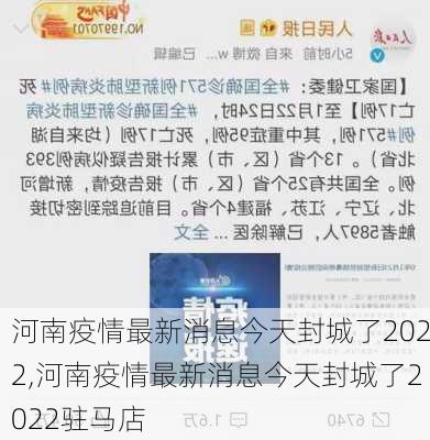 河南疫情最新消息今天封城了2022,河南疫情最新消息今天封城了2022驻马店-第1张图片-小艾出游网