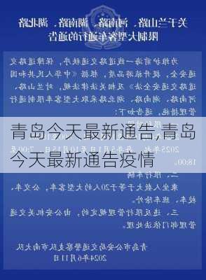 青岛今天最新通告,青岛今天最新通告疫情-第2张图片-小艾出游网