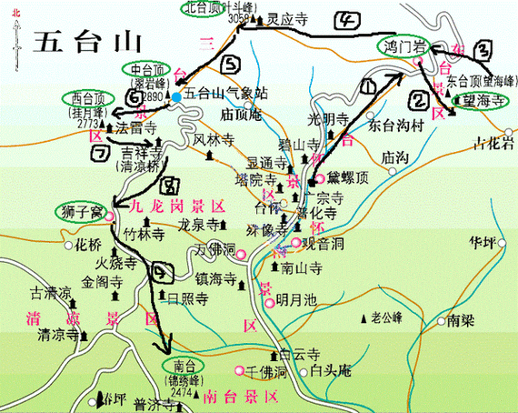 五台山一日游最佳路线,五台山一日游最佳路线图-第2张图片-小艾出游网