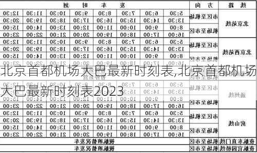 北京首都机场大巴最新时刻表,北京首都机场大巴最新时刻表2023-第3张图片-小艾出游网