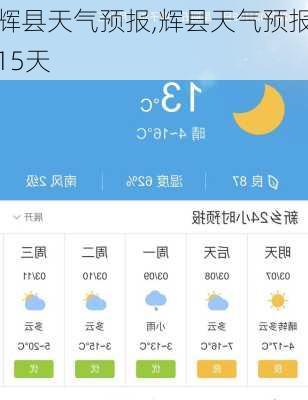 辉县天气预报,辉县天气预报15天-第3张图片-小艾出游网