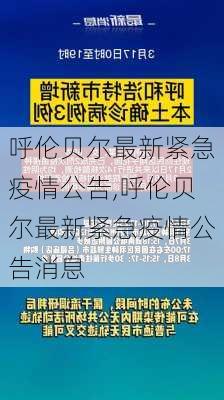 呼伦贝尔最新紧急疫情公告,呼伦贝尔最新紧急疫情公告消息-第3张图片-小艾出游网