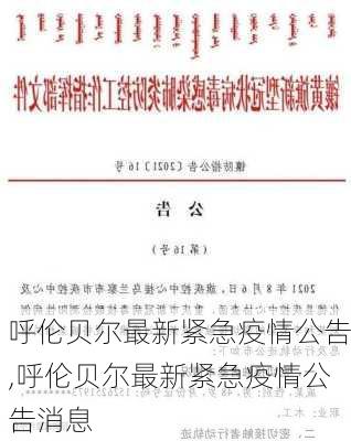 呼伦贝尔最新紧急疫情公告,呼伦贝尔最新紧急疫情公告消息-第2张图片-小艾出游网