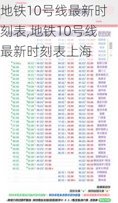 地铁10号线最新时刻表,地铁10号线最新时刻表上海-第3张图片-小艾出游网