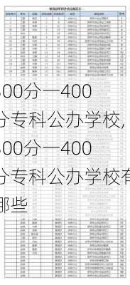 300分一400分专科公办学校,300分一400分专科公办学校有哪些-第3张图片-小艾出游网