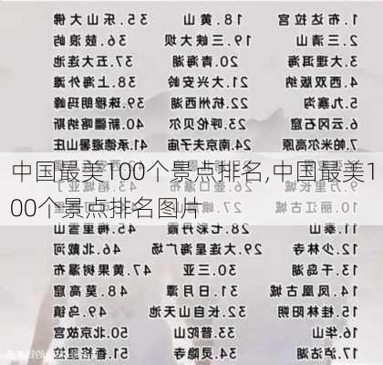 中国最美100个景点排名,中国最美100个景点排名图片-第2张图片-小艾出游网