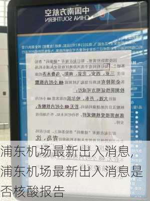 浦东机场最新出入消息,浦东机场最新出入消息是否核酸报告-第3张图片-小艾出游网