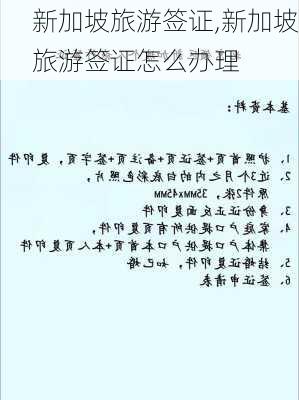 新加坡旅游签证,新加坡旅游签证怎么办理-第2张图片-小艾出游网