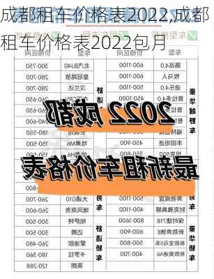 成都租车价格表2022,成都租车价格表2022包月-第2张图片-小艾出游网