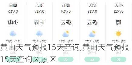 黄山天气预报15天查询,黄山天气预报15天查询风景区-第2张图片-小艾出游网