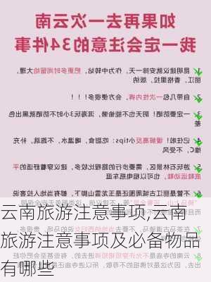 云南旅游注意事项,云南旅游注意事项及必备物品有哪些-第3张图片-小艾出游网