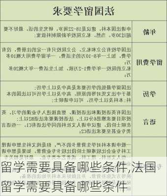 留学需要具备哪些条件,法国留学需要具备哪些条件-第3张图片-小艾出游网